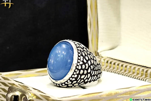 Cyan🤩 - Turkish Silver Ring