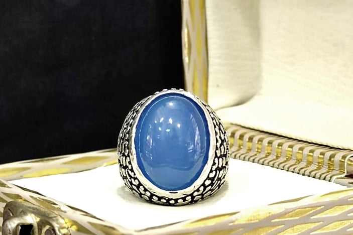 Cyan🤩 - Turkish Silver Ring