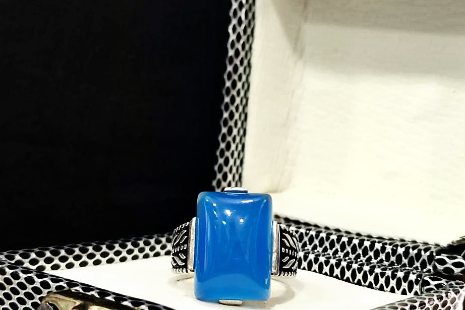 Ice Blue - Turkish Silver Ring