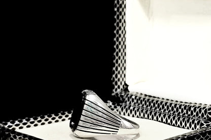 Striped - Turkish Silver Ring