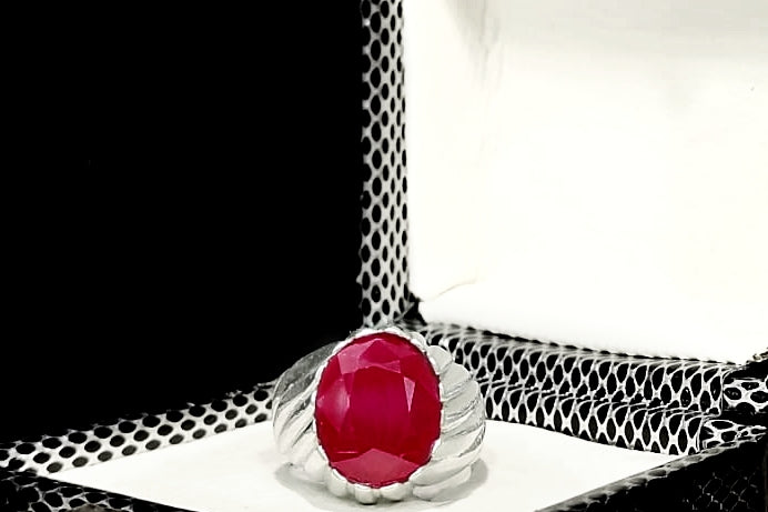 Ruby  - Handmade Silver Ring