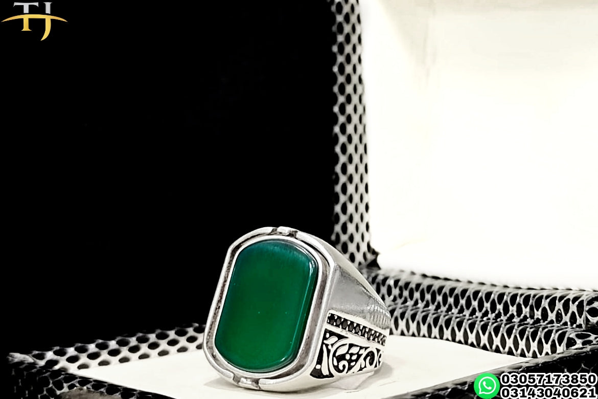 Jade 🟩 - Turkish Silver Ring