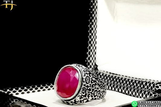 Ruby - Handmade Silver Ring