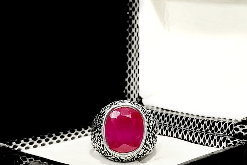 Ruby - Handmade Silver Ring