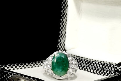 Emerald - Handmade Silver Ring