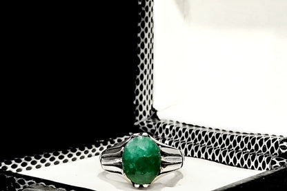 Emerald - Handmade Silver Ring