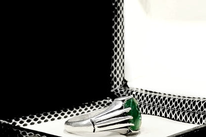 Emerald - Handmade Silver Ring