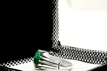 Emerald - Handmade Silver Ring