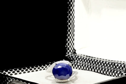 Blue Sapphire - Handmade Ladies Silver Ring