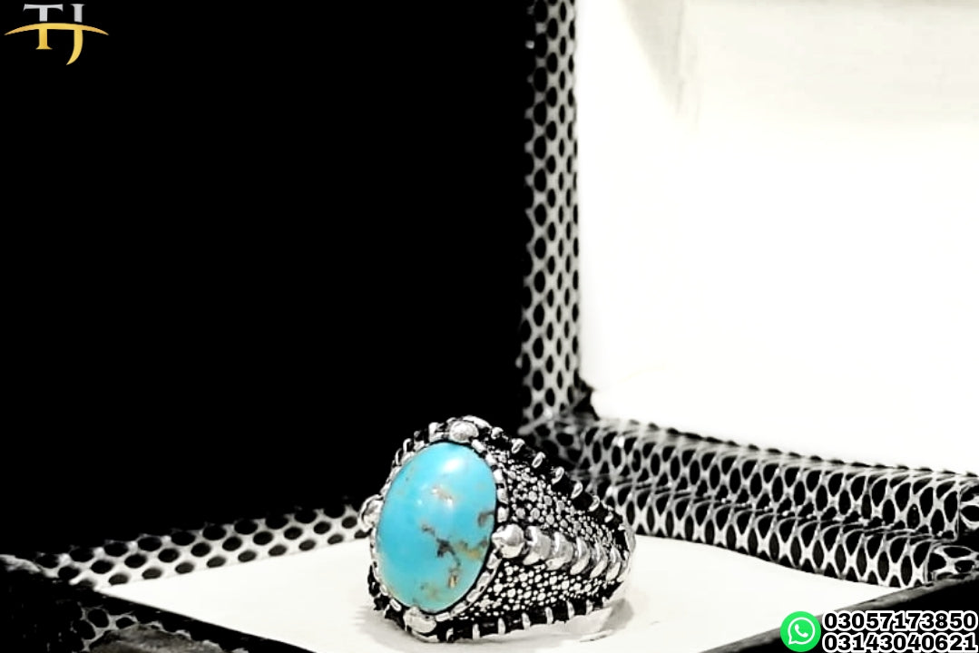 Aqua - Turkish Silver Ring