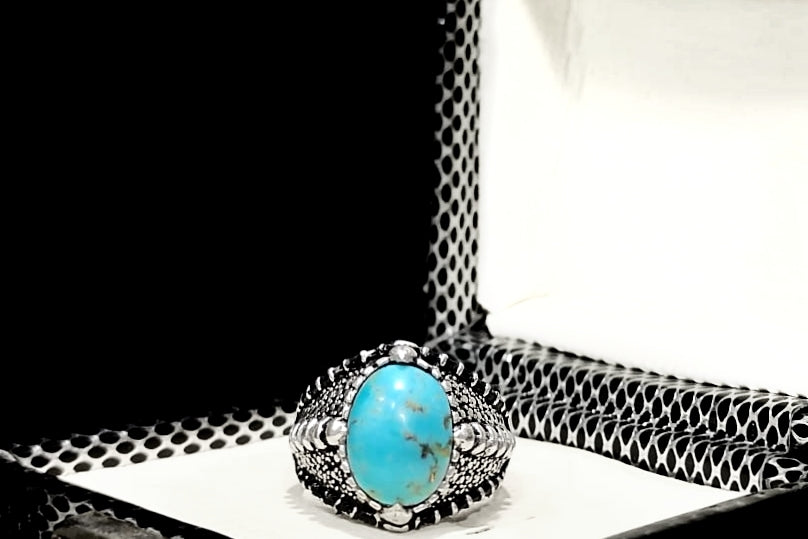 Aqua - Turkish Silver Ring